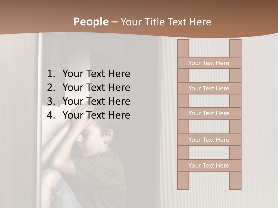 One Child Alone PowerPoint Template