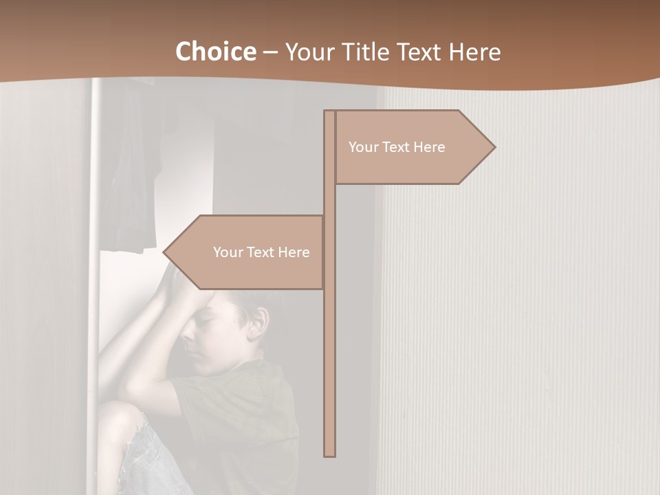 One Child Alone PowerPoint Template