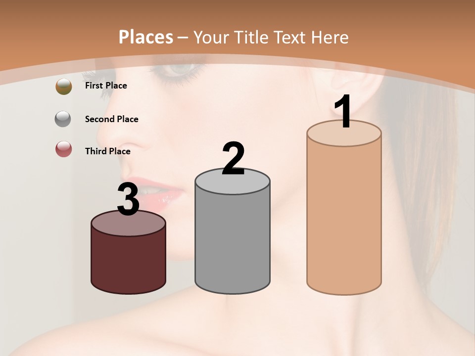 A Beautiful Woman With Red Lipstick And Earrings Powerpoint Template PowerPoint Template