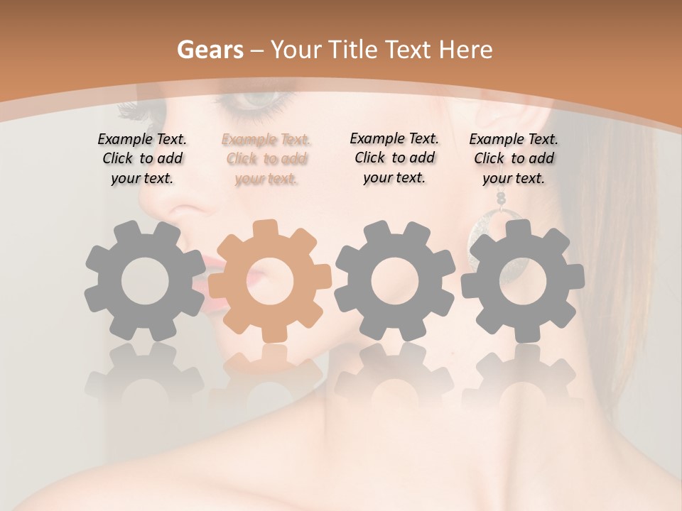 A Beautiful Woman With Red Lipstick And Earrings Powerpoint Template PowerPoint Template