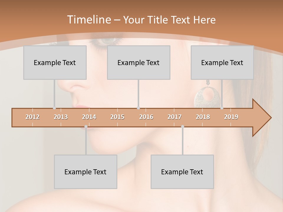 A Beautiful Woman With Red Lipstick And Earrings Powerpoint Template PowerPoint Template