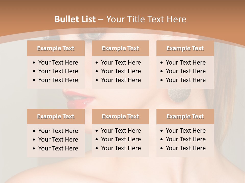 A Beautiful Woman With Red Lipstick And Earrings Powerpoint Template PowerPoint Template