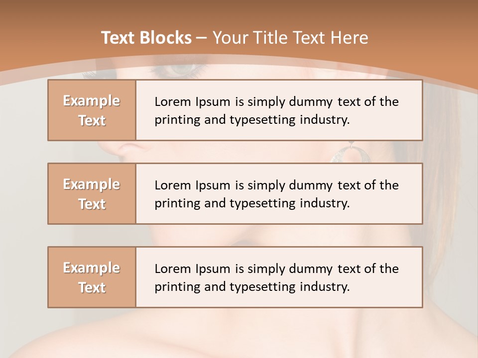 A Beautiful Woman With Red Lipstick And Earrings Powerpoint Template PowerPoint Template