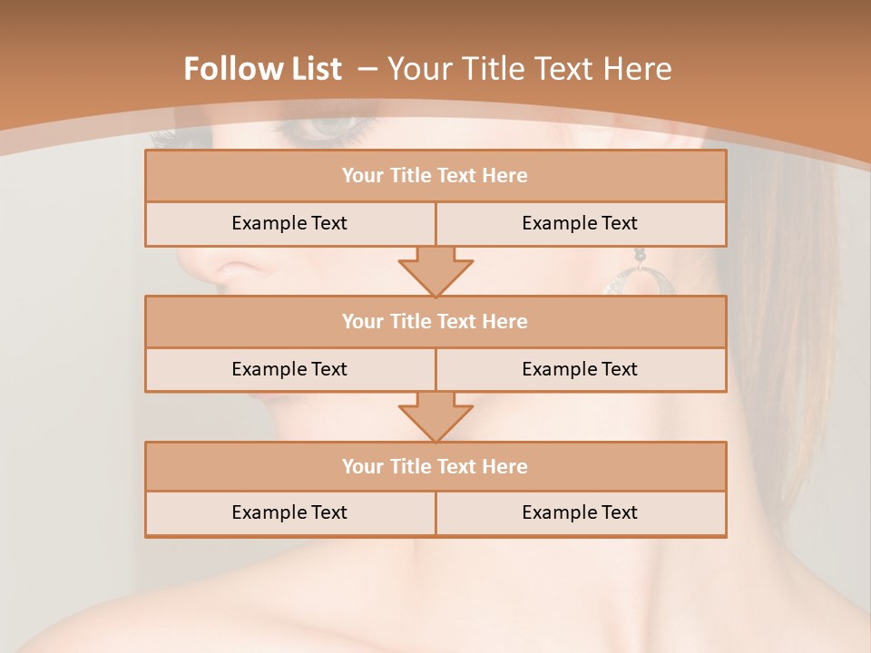 A Beautiful Woman With Red Lipstick And Earrings Powerpoint Template PowerPoint Template