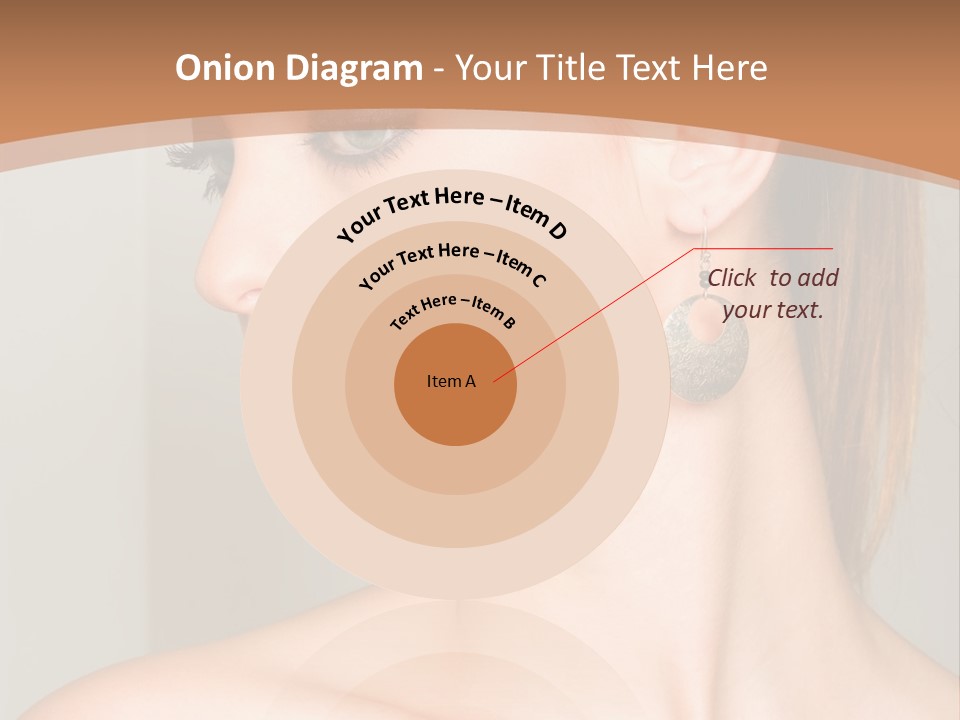 A Beautiful Woman With Red Lipstick And Earrings Powerpoint Template PowerPoint Template