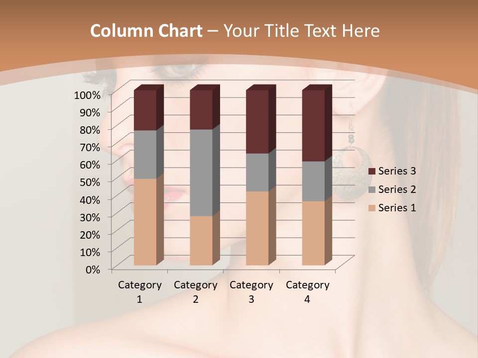 A Beautiful Woman With Red Lipstick And Earrings Powerpoint Template PowerPoint Template