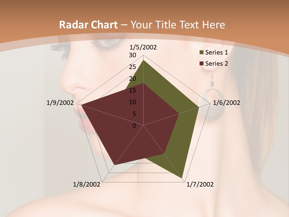 A Beautiful Woman With Red Lipstick And Earrings Powerpoint Template PowerPoint Template