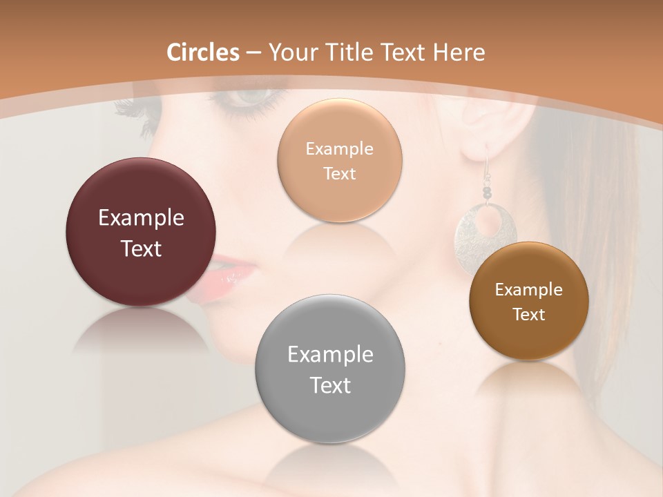 A Beautiful Woman With Red Lipstick And Earrings Powerpoint Template PowerPoint Template