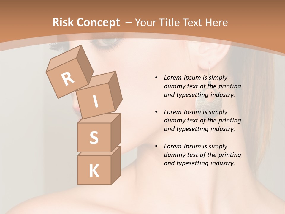 A Beautiful Woman With Red Lipstick And Earrings Powerpoint Template PowerPoint Template