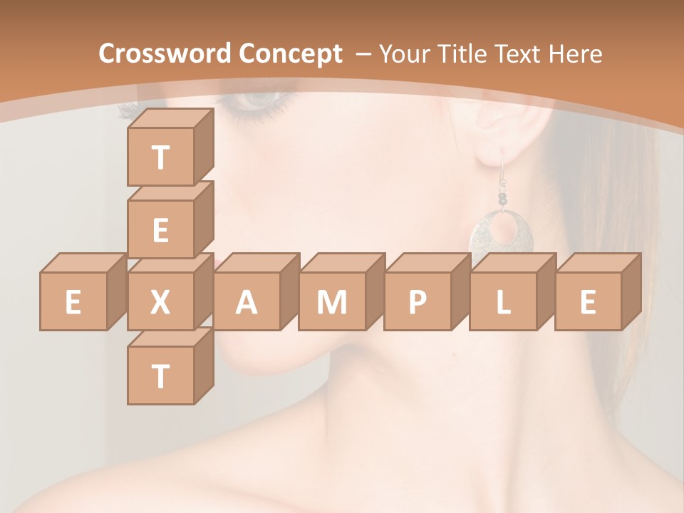 A Beautiful Woman With Red Lipstick And Earrings Powerpoint Template PowerPoint Template