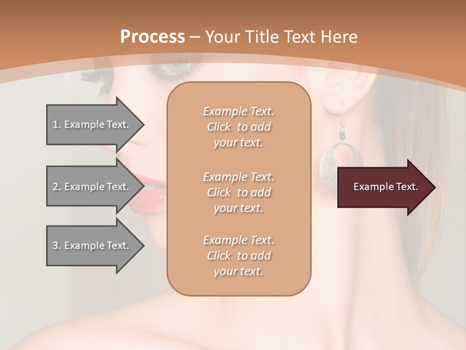 A Beautiful Woman With Red Lipstick And Earrings Powerpoint Template PowerPoint Template