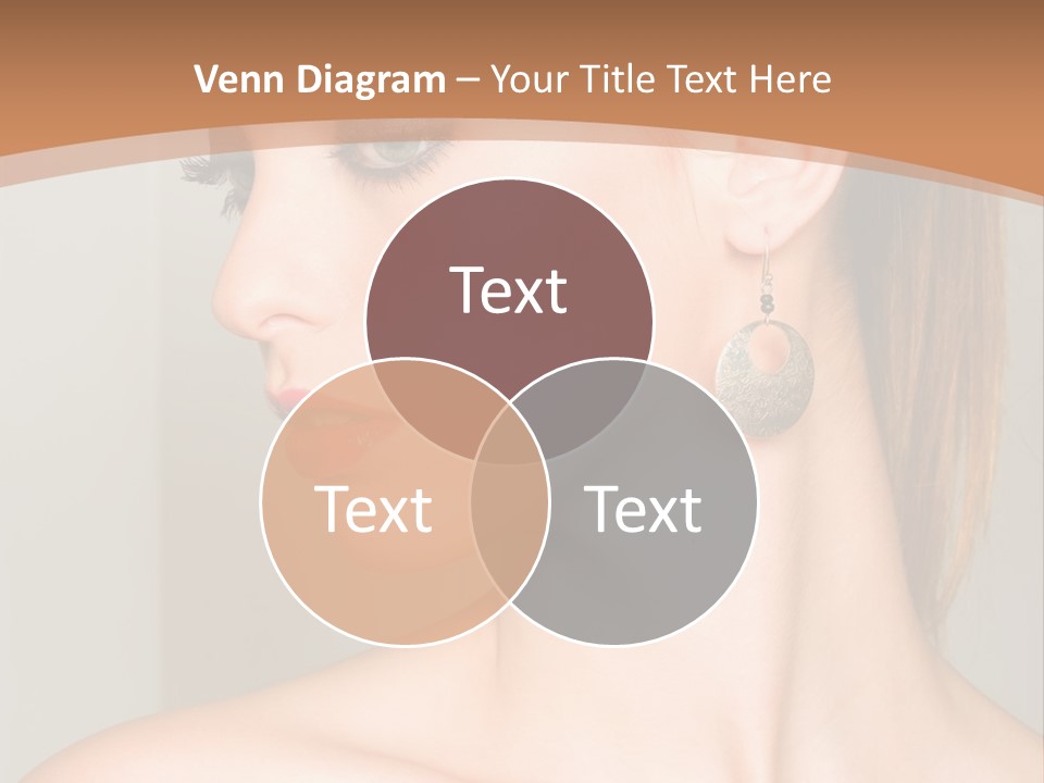 A Beautiful Woman With Red Lipstick And Earrings Powerpoint Template PowerPoint Template