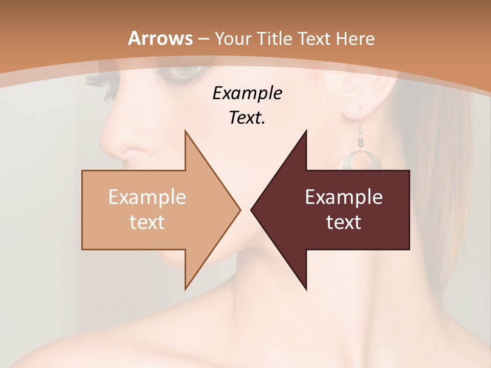 A Beautiful Woman With Red Lipstick And Earrings Powerpoint Template PowerPoint Template