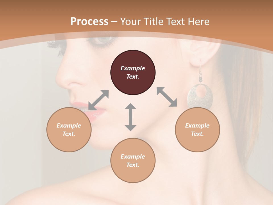 A Beautiful Woman With Red Lipstick And Earrings Powerpoint Template PowerPoint Template