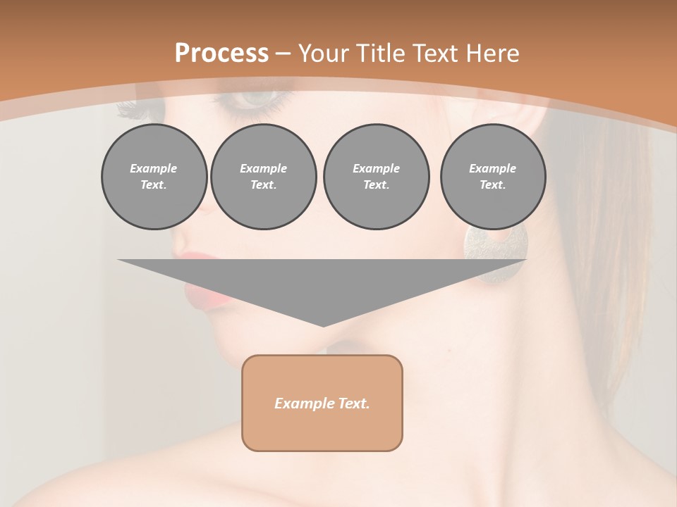 A Beautiful Woman With Red Lipstick And Earrings Powerpoint Template PowerPoint Template