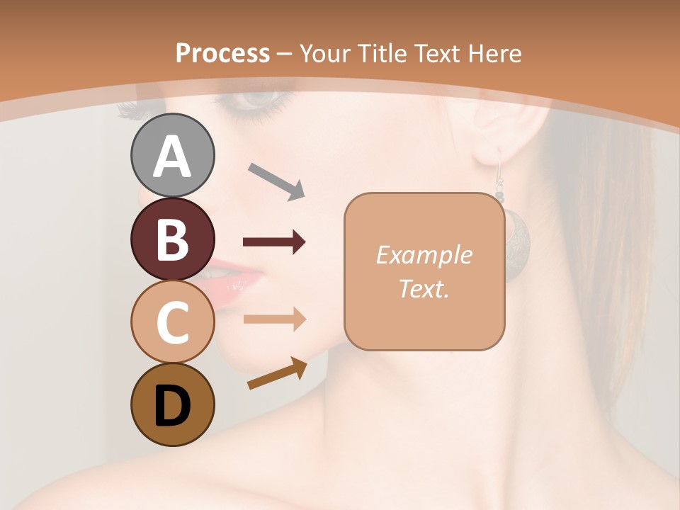 A Beautiful Woman With Red Lipstick And Earrings Powerpoint Template PowerPoint Template