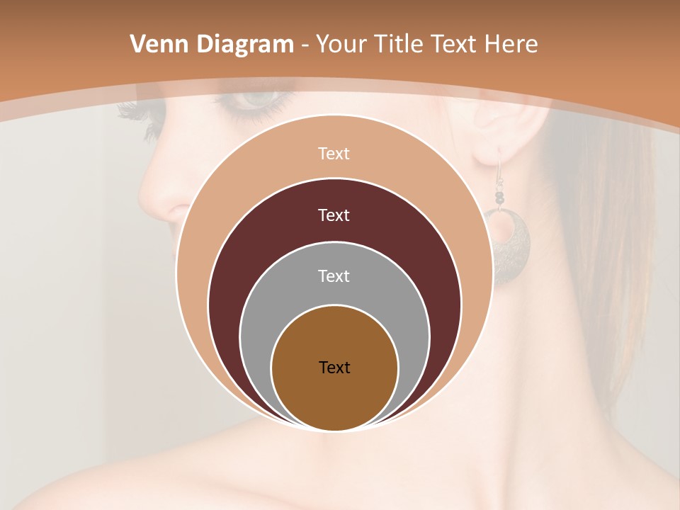 A Beautiful Woman With Red Lipstick And Earrings Powerpoint Template PowerPoint Template