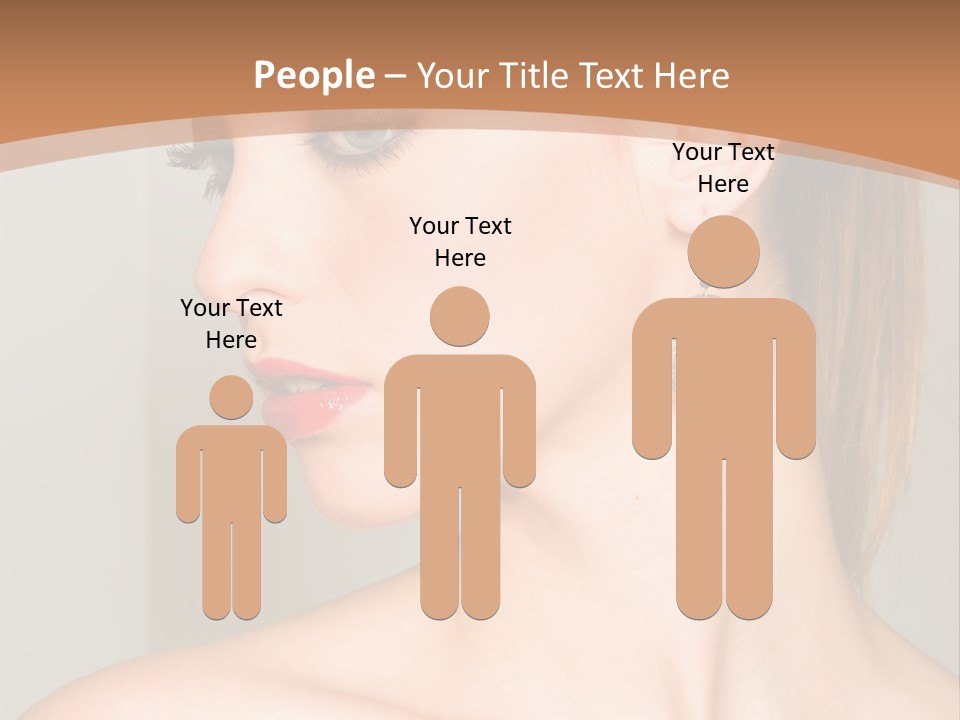 A Beautiful Woman With Red Lipstick And Earrings Powerpoint Template PowerPoint Template