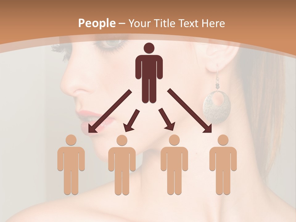 A Beautiful Woman With Red Lipstick And Earrings Powerpoint Template PowerPoint Template