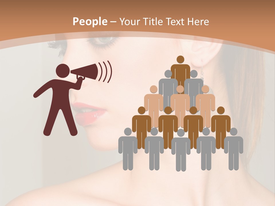 A Beautiful Woman With Red Lipstick And Earrings Powerpoint Template PowerPoint Template