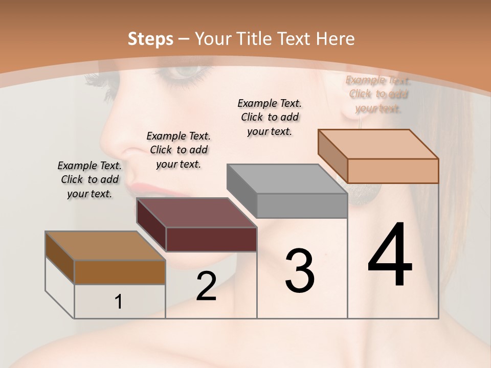 A Beautiful Woman With Red Lipstick And Earrings Powerpoint Template PowerPoint Template