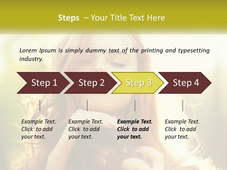 Portrait View Human PowerPoint Template
