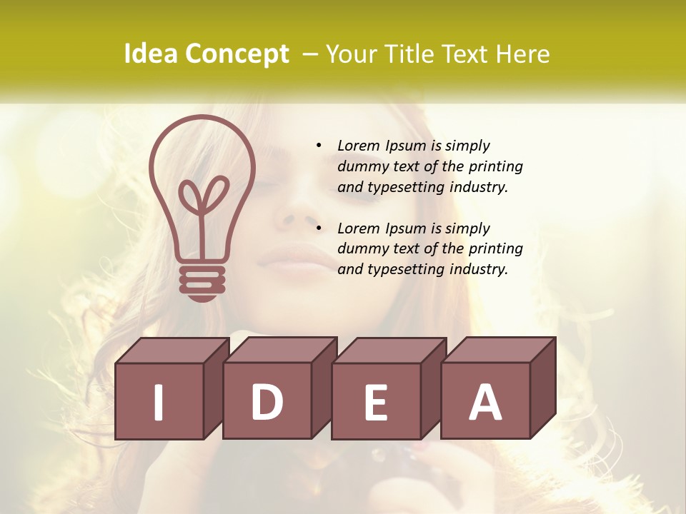 Portrait View Human PowerPoint Template