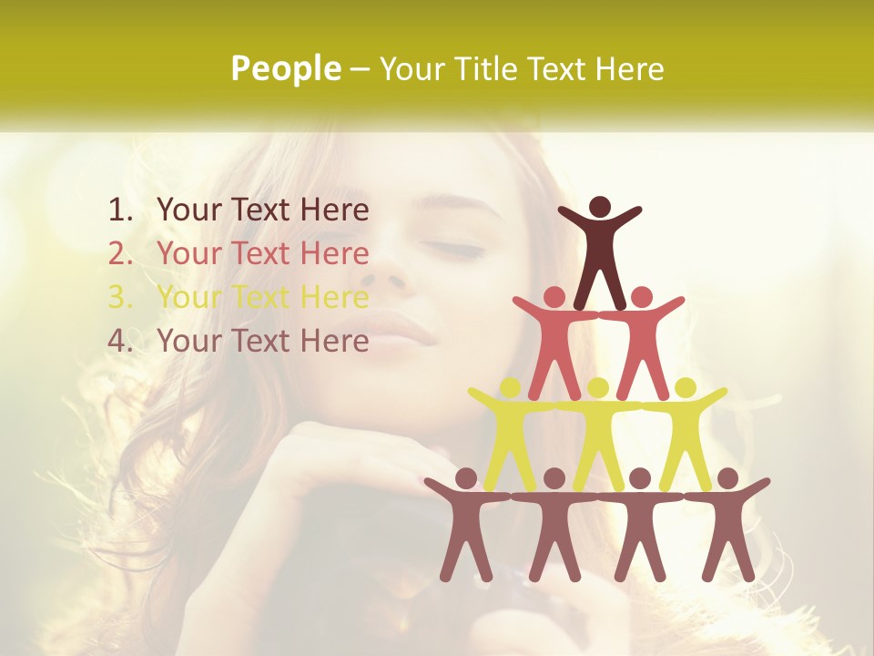 Portrait View Human PowerPoint Template