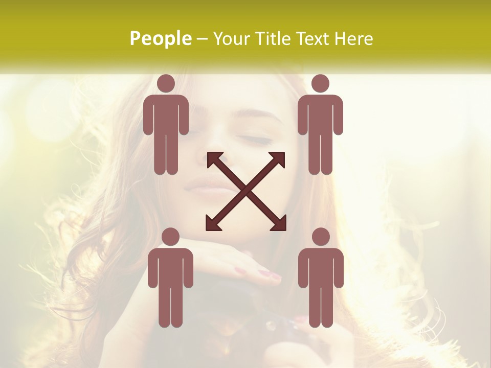 Portrait View Human PowerPoint Template