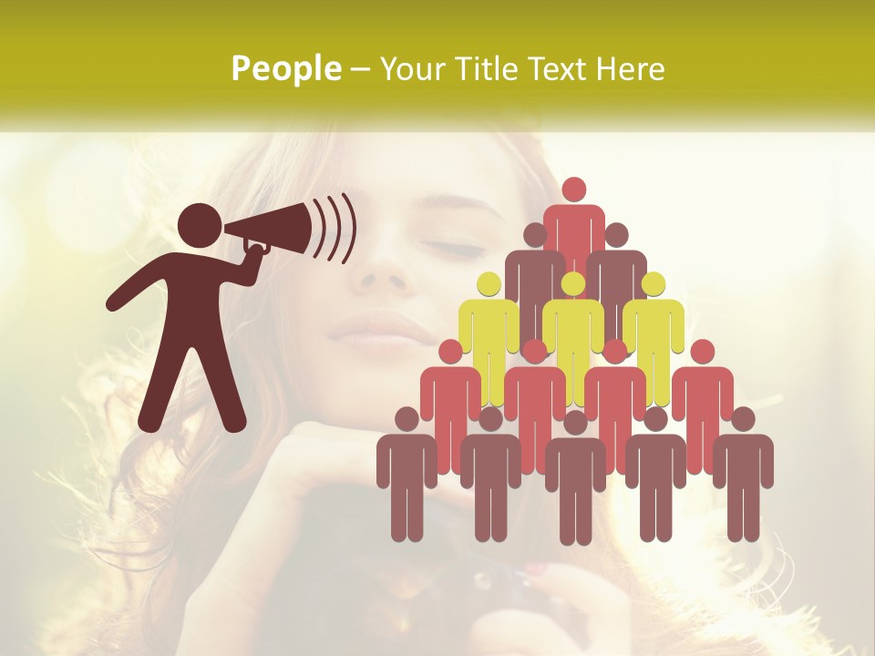 Portrait View Human PowerPoint Template