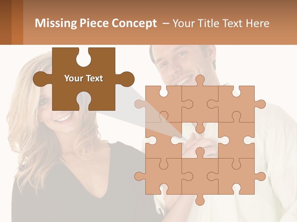 Relationship Portrait Fingers PowerPoint Template