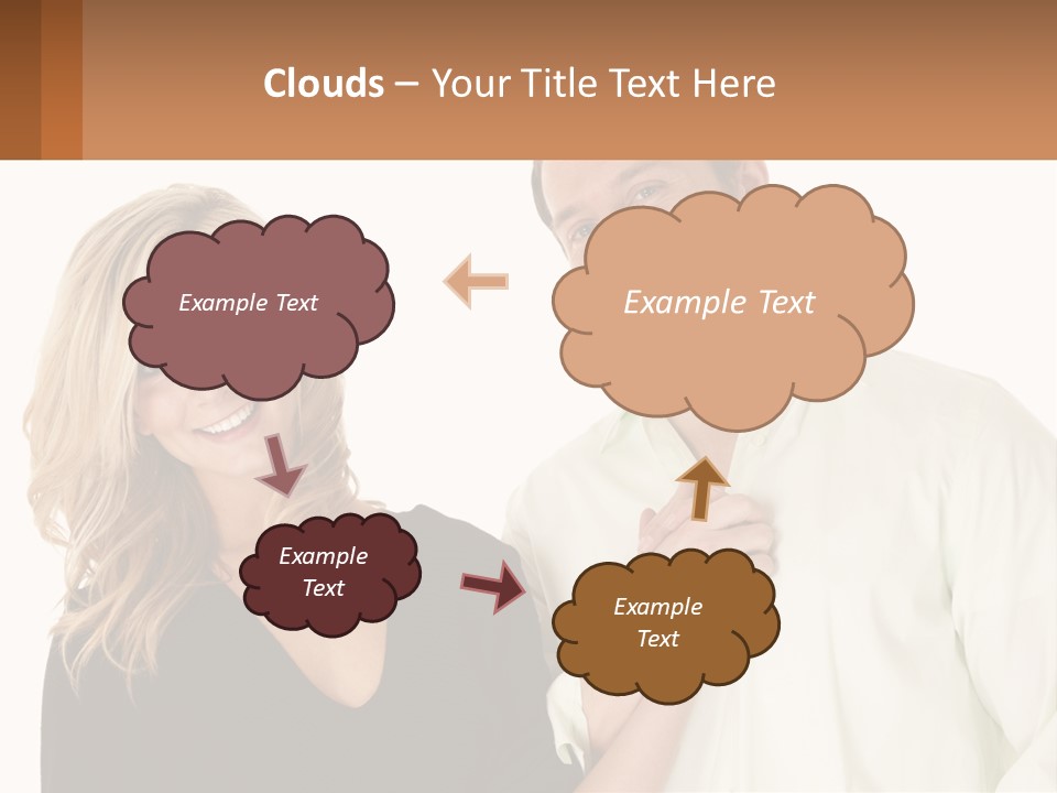 Relationship Portrait Fingers PowerPoint Template