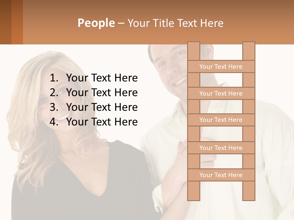Relationship Portrait Fingers PowerPoint Template