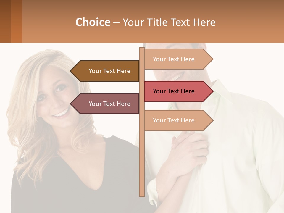 Relationship Portrait Fingers PowerPoint Template