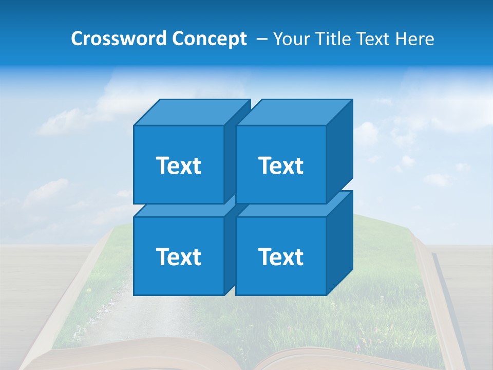 An Open Book With A Tree On Top Of It PowerPoint Template