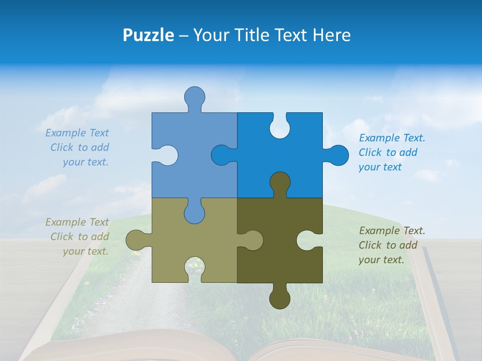 An Open Book With A Tree On Top Of It PowerPoint Template