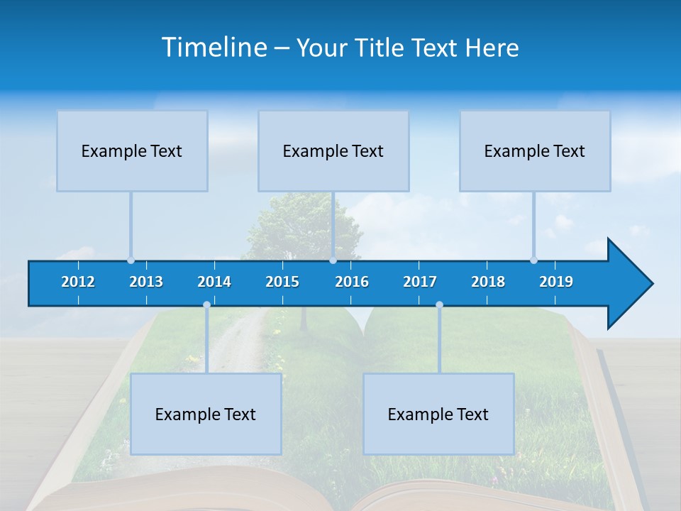 An Open Book With A Tree On Top Of It PowerPoint Template