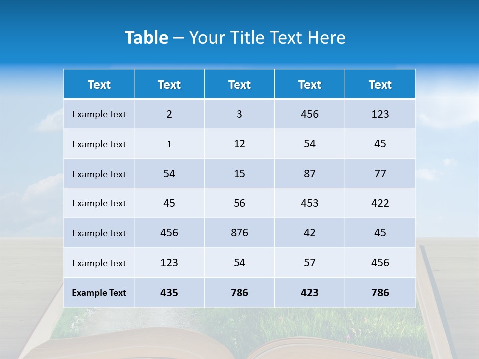 An Open Book With A Tree On Top Of It PowerPoint Template