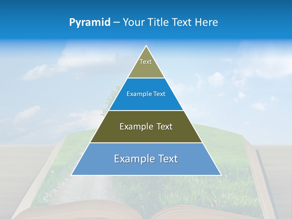 An Open Book With A Tree On Top Of It PowerPoint Template