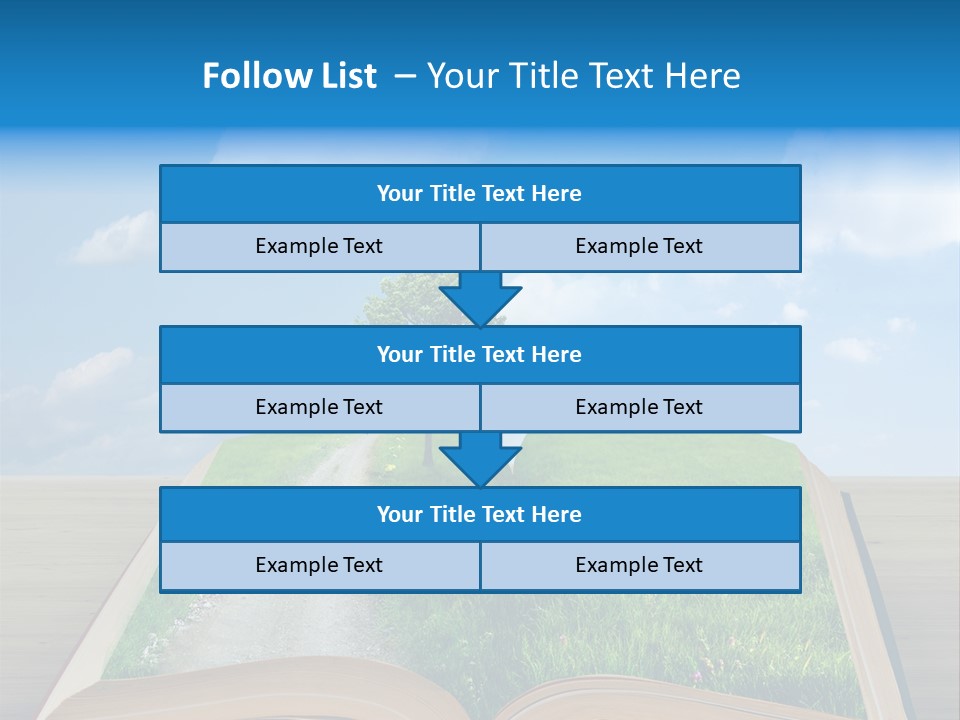 An Open Book With A Tree On Top Of It PowerPoint Template