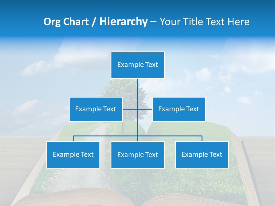 An Open Book With A Tree On Top Of It PowerPoint Template
