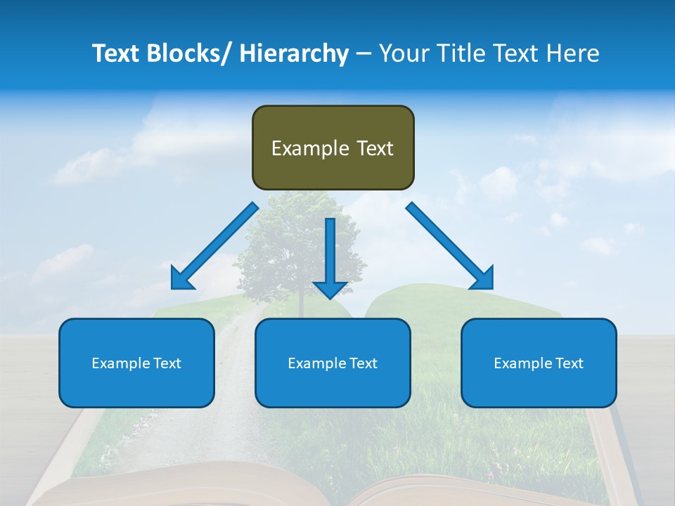 An Open Book With A Tree On Top Of It PowerPoint Template
