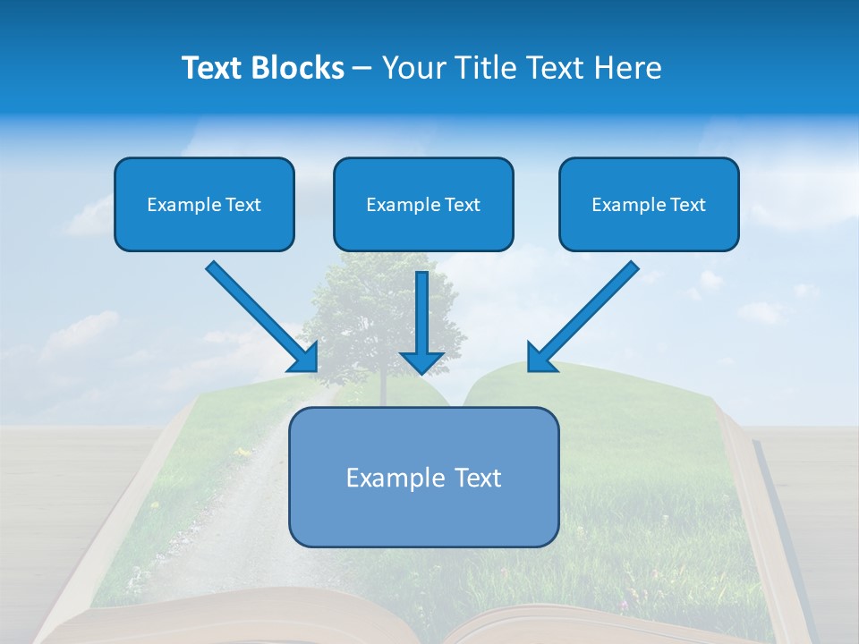 An Open Book With A Tree On Top Of It PowerPoint Template