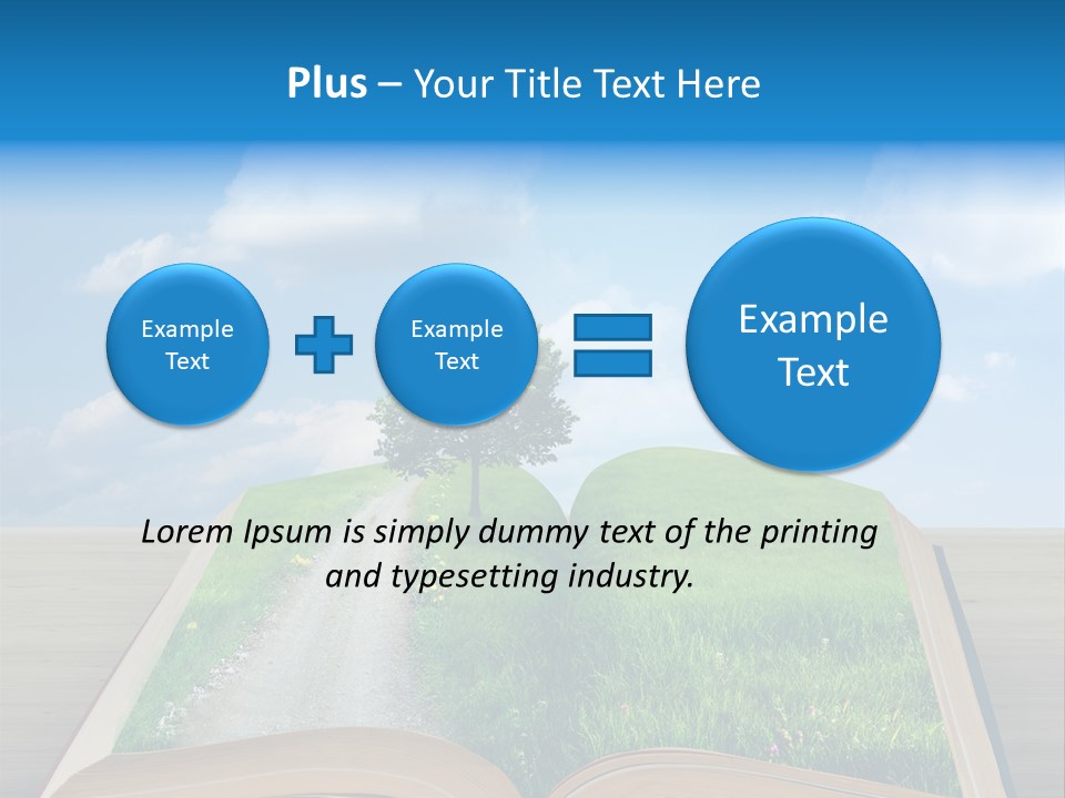 An Open Book With A Tree On Top Of It PowerPoint Template