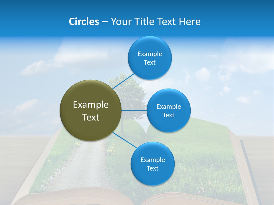 An Open Book With A Tree On Top Of It PowerPoint Template