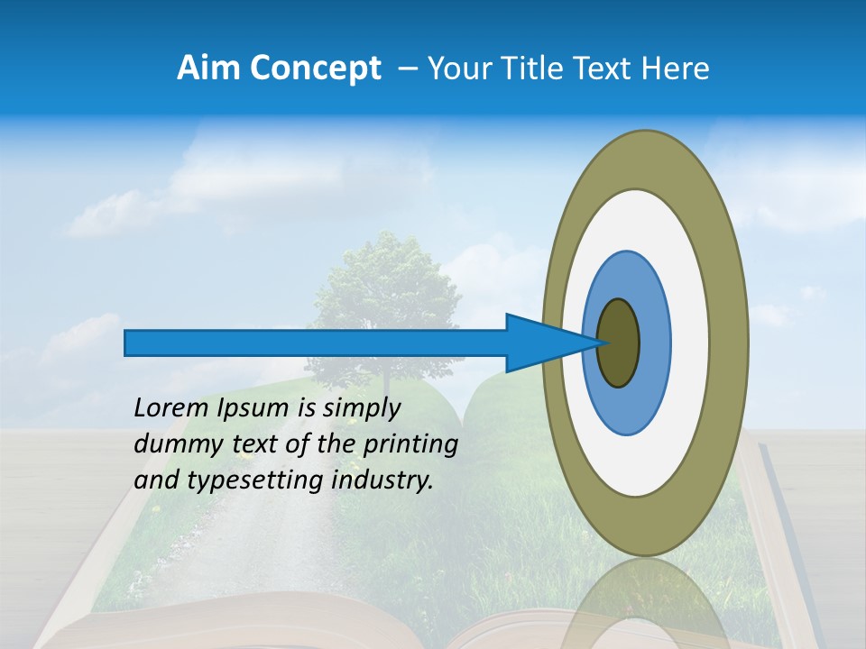 An Open Book With A Tree On Top Of It PowerPoint Template