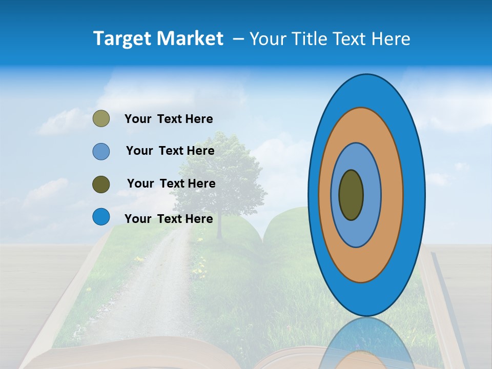 An Open Book With A Tree On Top Of It PowerPoint Template