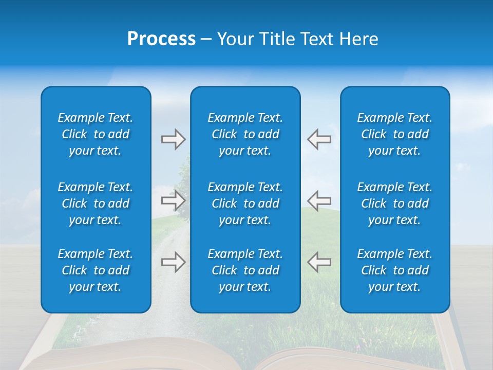 An Open Book With A Tree On Top Of It PowerPoint Template