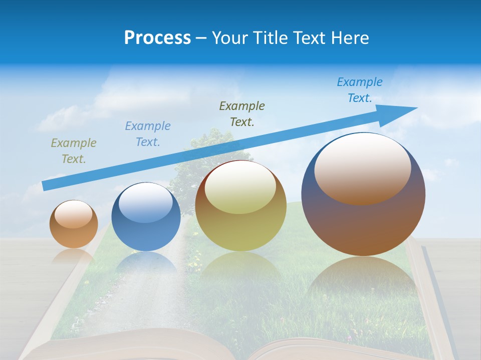 An Open Book With A Tree On Top Of It PowerPoint Template