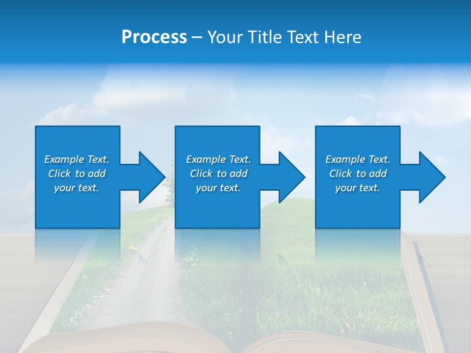 An Open Book With A Tree On Top Of It PowerPoint Template